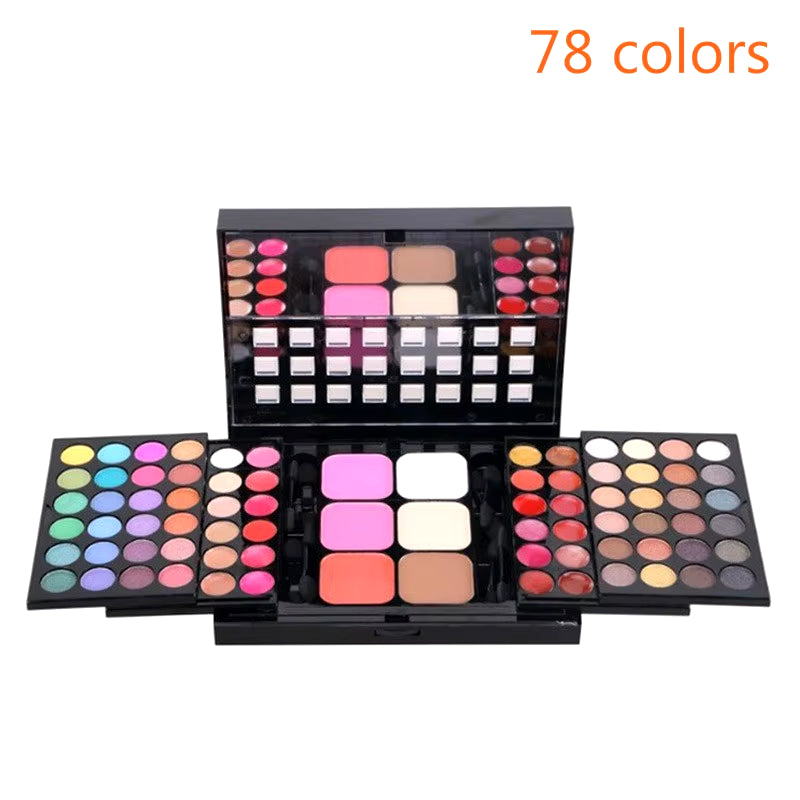 40/74/78 Colors Glitter Eyeshadow Palette Matte Waterproof Long Lasting Pressed Powder Cosmetics Kit Fashion Women Makeup Tools