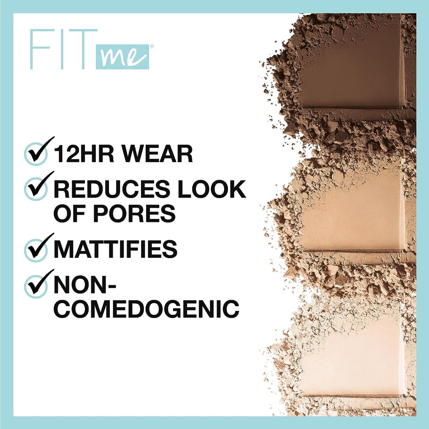 Fit Me Matte + Poreless Pressed Face Powder Makeup & Setting Powder, Classic Ivory, 1 Count