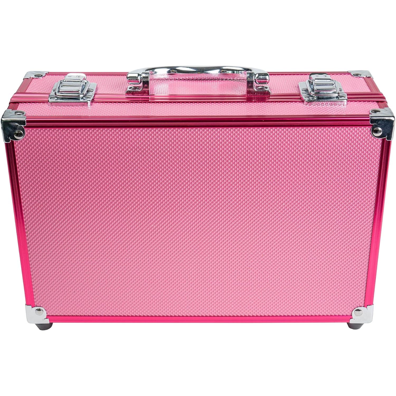 Carry All Makeup Train Case with Pro Makeup Set, Makeup Brushes, Lipsticks, Eye Shadows, Blushes, Powders, and More - Reusable Makeup Storage Organizer - Premium Gift Packaging - Pink