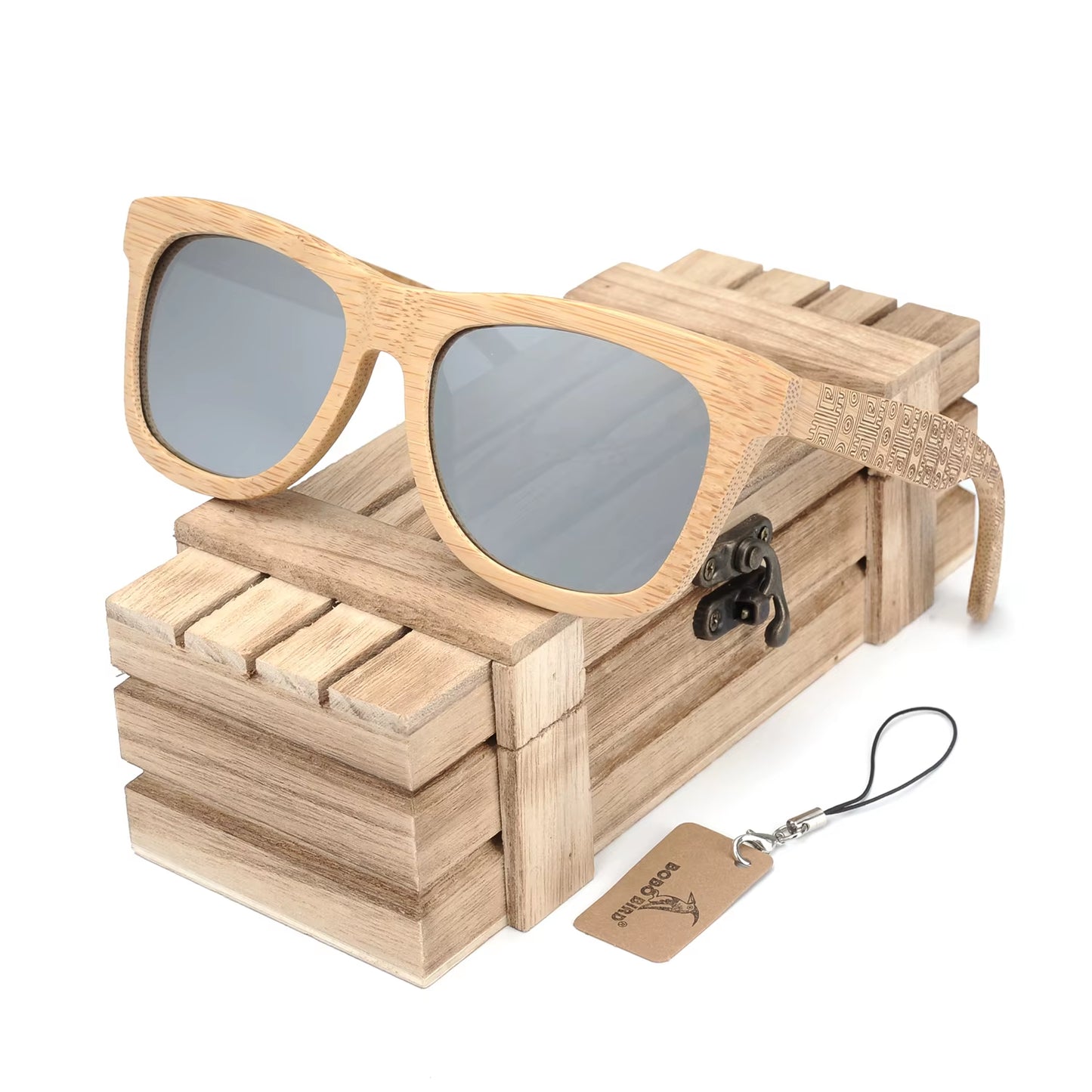 Luxury Sunglasses Eco-Friendly Bamboo Retro Men'S Glasses Polarized Vintage Women'S 2024 Fashion Square Eyewear