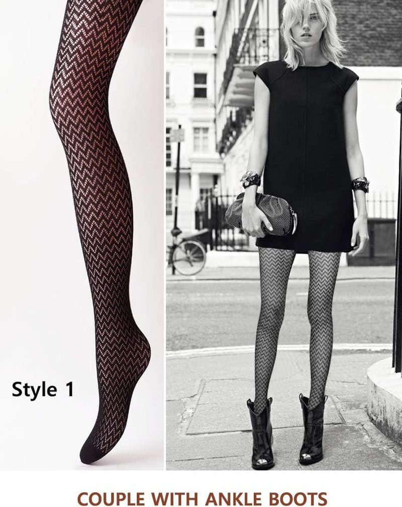 Women Patterned Fishnet Tights Black Fishnets Net Stockings Pantyhose