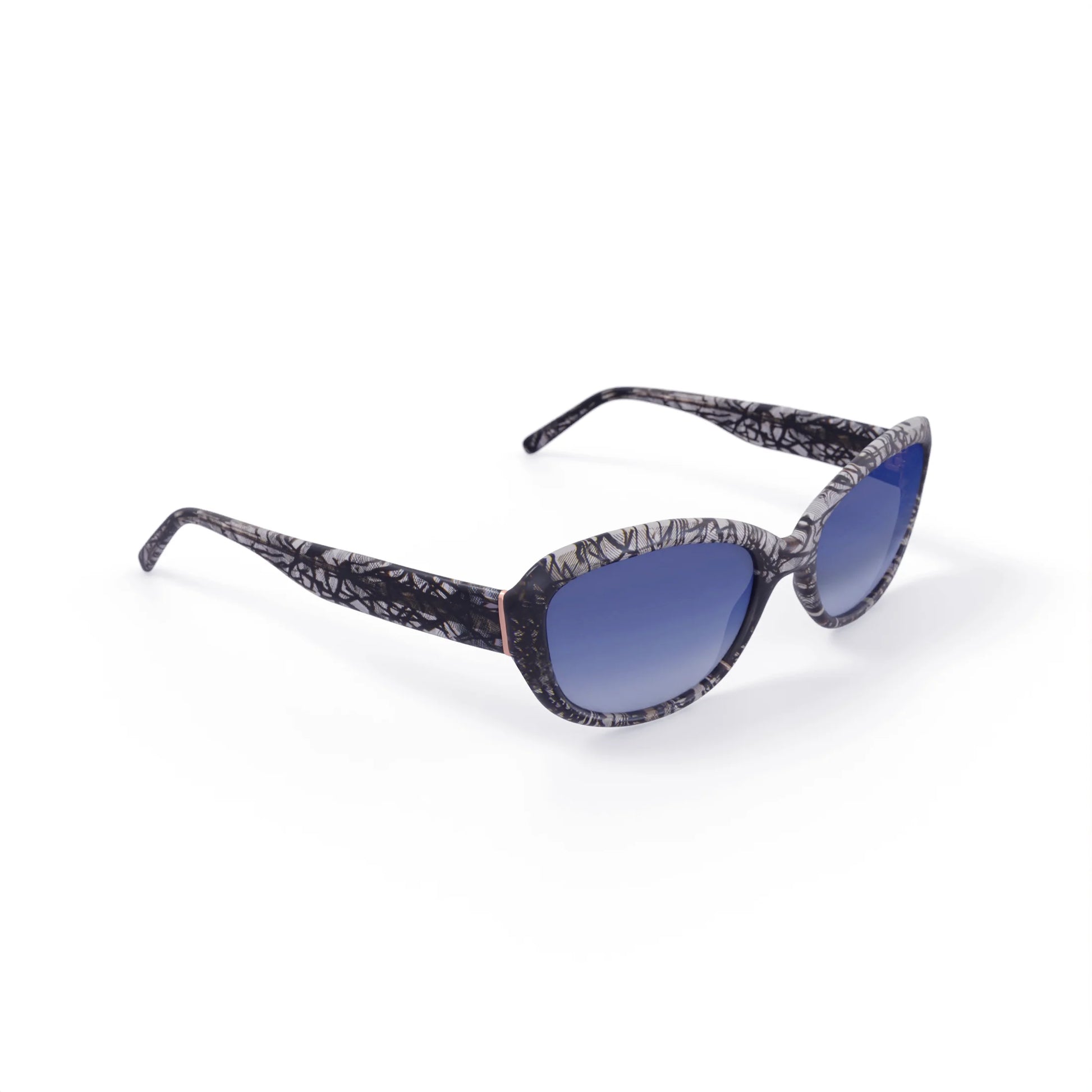 M.O.D.A. Rx'Able Womens Sunglasses, Im108, Black Lace, 57-17-135