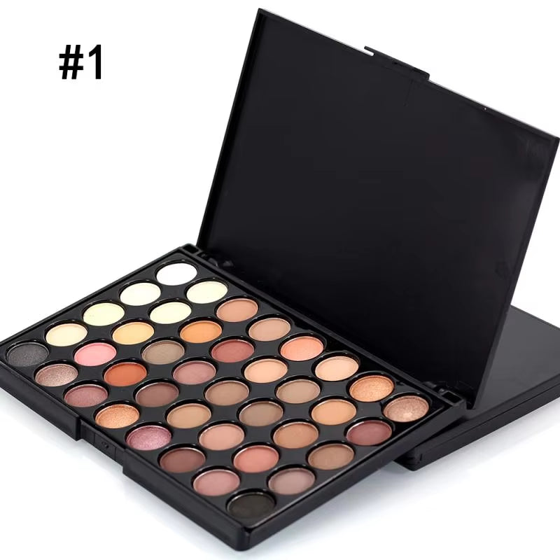 40/74/78 Colors Glitter Eyeshadow Palette Matte Waterproof Long Lasting Pressed Powder Cosmetics Kit Fashion Women Makeup Tools