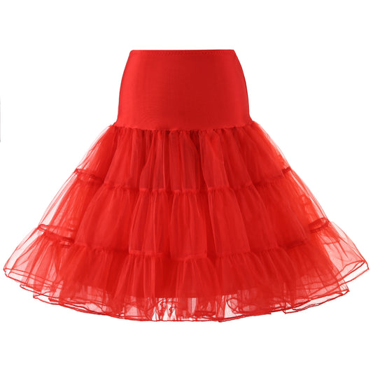 Women'S 50S Vintage Tulle Petticoat Half Slip Tutu Underskirt