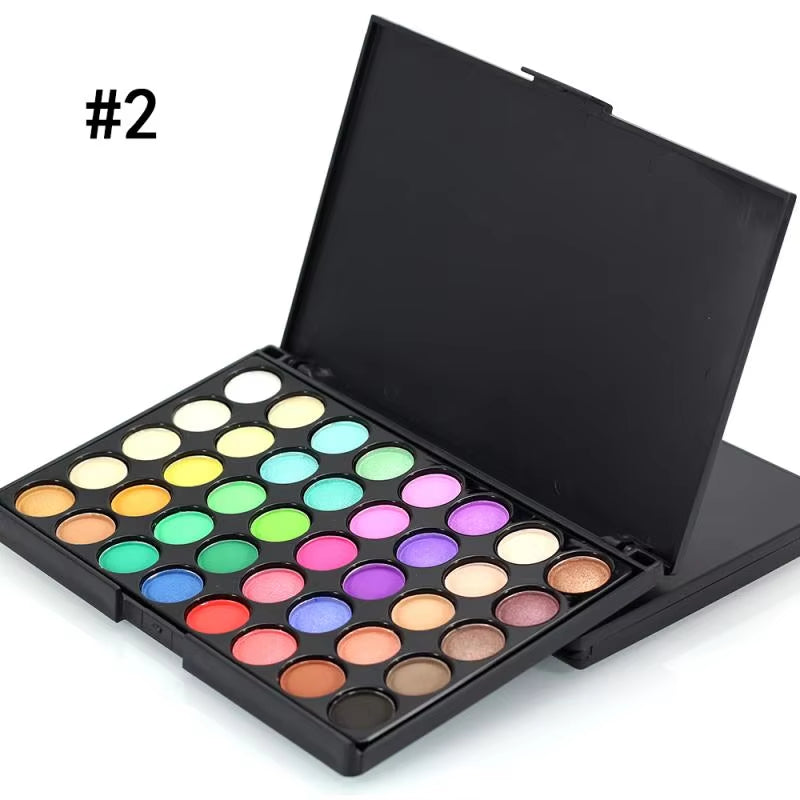 40/74/78 Colors Glitter Eyeshadow Palette Matte Waterproof Long Lasting Pressed Powder Cosmetics Kit Fashion Women Makeup Tools