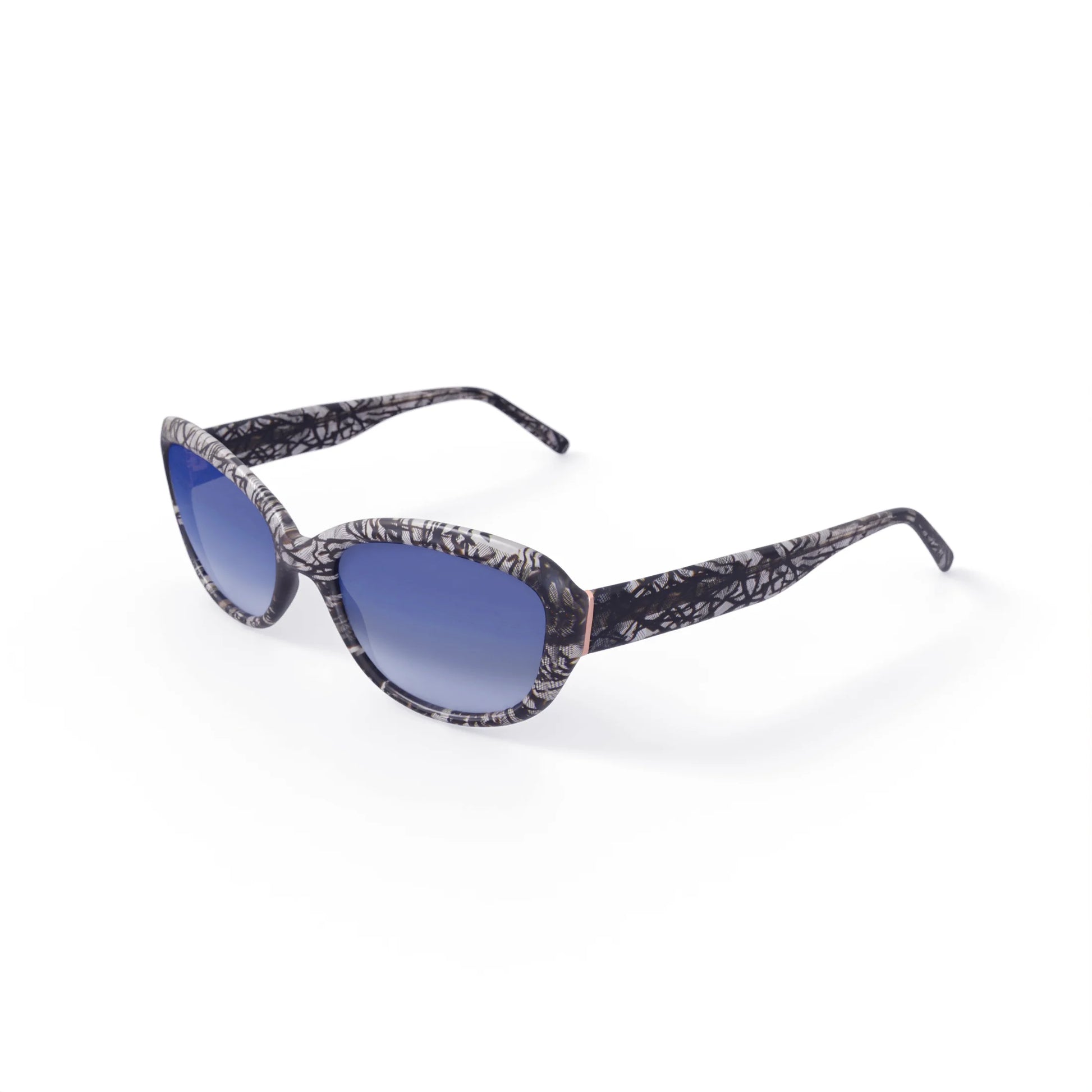 M.O.D.A. Rx'Able Womens Sunglasses, Im108, Black Lace, 57-17-135