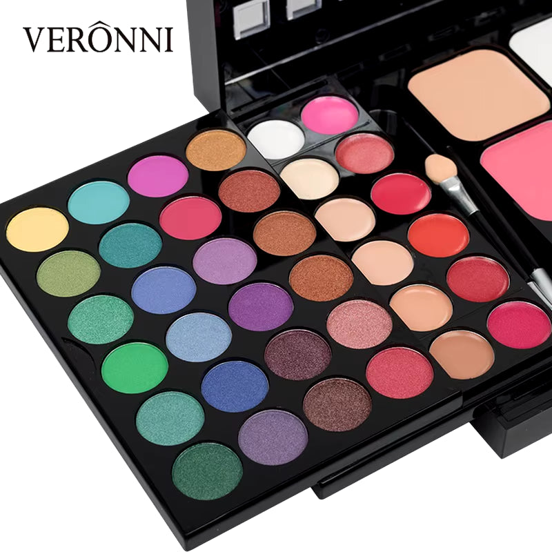 40/74/78 Colors Glitter Eyeshadow Palette Matte Waterproof Long Lasting Pressed Powder Cosmetics Kit Fashion Women Makeup Tools